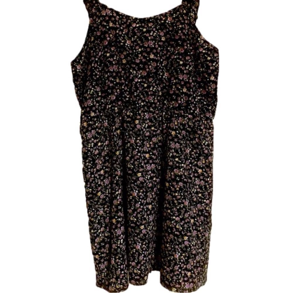 SHEIN Curve 3X Little Summer Dress (Black With Flowers)